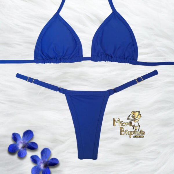 Micro Biquini Fio Dental Blue Marquinha de Bronze